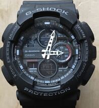 [新品同様] カシオ CASIO G-SHOCK GA140 ミリタリーブラック_画像1