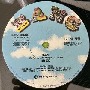 Soul disco sampling break record ソウル　ディスコ　サンプリング　レコード Brick Dazz(12) 1976