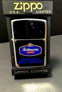 未使用品 ZIPPO/ジッポー Rothmans/ロスマンズ Williams RENAULT　 シルバー　Ｆ１　ルノー　ライター　ケース付