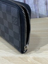 LOUIS VUITTON　ルイヴィトン　 ダミエ グラフィット　ジッピー・ウォレット　長財布　※チャックとファスナー破損アリ　111944M　_画像5