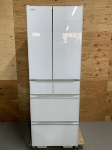 HITACHI　日立　ノンフロン冷凍冷蔵庫　型名：R‐HW52N(XW)　2021年製品　クリスタルホワイト　108kg　520L　まるごとチルド　11193B
