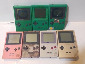 ★ジャンク Nintendo ゲームボーイポケット 6台 ライト1台 計7台セット まとめ MGB-001 MGB-101 GAMEBOY pocket Light(2925792)