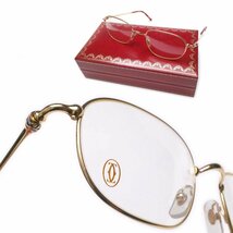 【1円】カルティエ トリニティ Cartier メガネフレーム めがね 眼鏡 ゴールド 箱 ap8691【一円スタート】_画像10