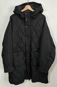 新品 定価\41800 WILDTHINGS QUILT BODY PADDING COAT/キルティングコート/L/ナイロン/ブラック プリマロフト