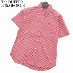 The DUFFER of St.GEORGE ダファー オブ セントジョージ 春夏★ 半袖 ボタンダウン チェック シャツ Sz.S　メンズ 日本製　A2T06731_6#A