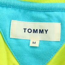 TOMMY トミー ヒルフィガー 春夏 ロゴ ワッペン★ カラー切替 半袖 ポロシャツ Sz.M　メンズ　A2T06599_6#A_画像6