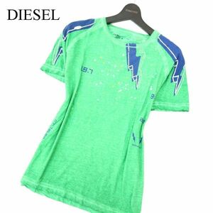 DIESEL ディーゼル 春夏 プリント★ 半袖 カットソー Tシャツ Sz.M　メンズ　A2T08328_7#D