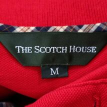 THE SCOTCH HOUSE スコッチハウス 春夏 ロゴ刺繍★ 半袖 チェック使い ポロシャツ Sz.M　メンズ　A2T08339_7#A_画像5