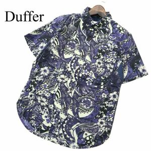 The DUFFER of St.GEORGE ダファー 春夏 花柄 フラワー★ 総柄 半袖 ボタンダウン アロハ シャツ Sz.S　メンズ　A2T02746_3#A