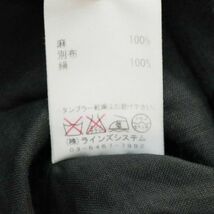 ato アトウ 春夏 襟取り外し可能★ 麻 リネン100％ シルク切替 半袖 エポレット シャツ Sz.48　メンズ 黒　A3T03719_4#A_画像9