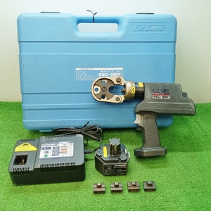 中古 IZUMI 泉精器製作所 12V 電動油圧式工具 2.0Ahバッテリ 1個 充電器 ダイス付 REC-150F