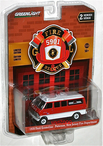 Greenlight 1/64 1970 Ford Econoline フォード エコノライン 消防車 Paterson New Jersey グリーンライト Fire & Rescue 消防司令車