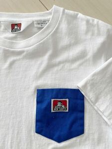 ベンデイビス 人気 ゴリラ アメリカ ポケット USA 半袖 Tシャツ 白 ロゴ TEE クルーネック 個性的 ホワイト カットソー ブランド トレンド