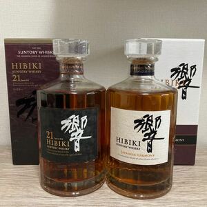 新品未開封サントリー 響21年 & ジャパニーズハーモニー 2本セット ウイスキー SUNTORY 山崎18年 ビンテージ Japanese Harmony HIBIKI