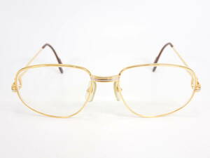 Cartier カルティエ 眼鏡 メガネ 54□18 135 トリニティ 度入りレンズ ゴールド ファション小物 服飾小物 ブランド品