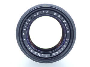 LEICA ライカ LEITZ WETZLAR ELMARIT 1:2.8/90 エルマリート カメラ レンズ キャップ フィルター付き ブラック