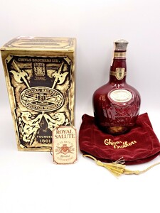 【未開栓】 ROYAL SALUTE ロイヤル サルート 21年 赤陶器ボトル 700ml 40% 箱付き 袋付き