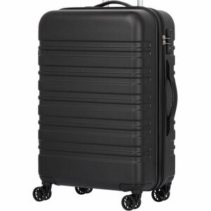 【訳あり品】スーツケース 大型 キャリーバッグ ーケース 超軽量 [TY8098ファスナータイプ L] 　ブラック　TSAロック (W)［003］