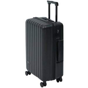 【訳アリ品】スーツケース 大型 キャリーバッグ ty2301 軽量 ファスナー かわいい TSAロック 鍵付き ランプブラック Sサイズ (W)[015]
