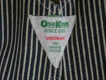オシュコシュ　OSHKOSH オーバーオール　ヒッコリーストライプ　デッドストック品　アメリカ製　32×34 _画像7