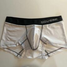 【訳あり品】【サンプル品】gowear メンズローライズボクサー　2枚組　M ボクサーパンツ ホワイト　白ボクサー　ナイロン　男性下着_画像2