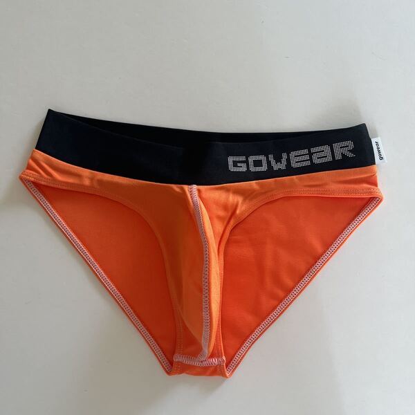 gowear Vシェイプビキニ ACTIVE オレンジ S メンズビキニ スポーツインナー スーパーローライズ ビキニブリーフ メンズインナー