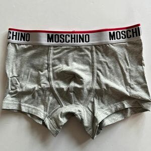 MOSCHINOモスキーノ　メンズボクサー　S(XS) グレー　ボクサーパンツ　メンズインナーウエア　グレー　男性ボクサー　メンズアンダー下着