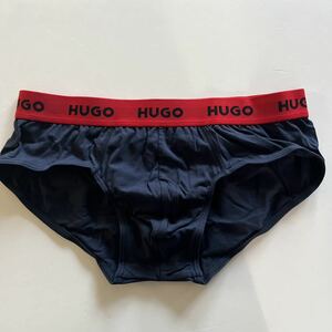 HUGO ヒューゴ　メンズビキニ　M(S) ネイビー　メンズローライズブリーフ　ビキニブリーフ　メンズインナーウエア　男性ビキニ　男性下着