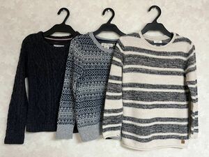 ZARA H&M CPC.TYPY ニットセット ★ 120cm〜130cm まとめ売り ボーダー フェアアイル柄 キッズ 子供 お洒落