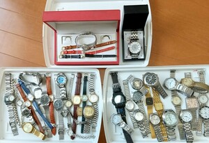 ジャンク 腕時計 SEIKO 5 ACTUS SS EXCELINE, CITIZEN OXY, CASIO J.HARRISON BENRUS ANNE KLEIN 他、大量まとめて