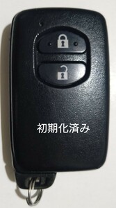 初期化済トヨタ純正 スマートキー 2ボタンプリウ スアクア基盤番号271451-5300 新品電池サービス④使用感あり