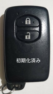 初期化済トヨタ純正 スマートキー2ボタンプリウス アクア 基盤番号271451-5300 新品電池サービス⑬使用感あり