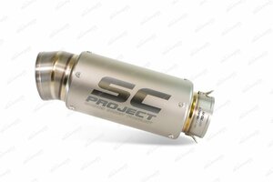 【国内在庫】SC-PROJECT SCプロジェクト 汎用 (差し込み口径60mm) スリップオン フルチタン サイレンサー GP70-Rタイプ