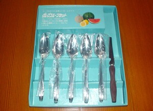  new goods noble grapefruit set spoon 5ps.@ knife 1 pcs set noble