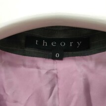 theory / セオリー レディース テーラードジャケット 0サイズ グレー系ストライプ柄 I-3159 _画像4
