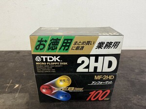 【 未使用 100枚 】 TDK 3.5インチ2HDフロッピーディスク100枚 新品 MF-2HD Super EB MF2HDX100