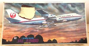 ○１円売切！ビックサイズ！日航ジャンボBOEING747 1/100(NITTO KAGAKU)ジャンク扱い未組立品→ベテランにはお宝かも　　格安出品！！