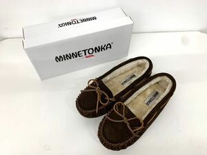 MINNETONKA ミネトンカ レディース モカシン スリッポン 6M 23cm チョコレート ブラウン系