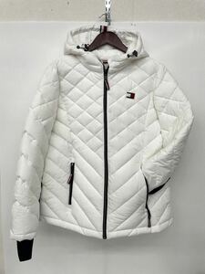 TOMMY トミーヒルフィガー レディース フード付きジャケット XL ホワイト 白 ロゴ