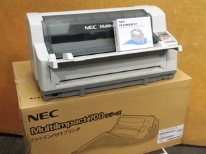 [A18297] NEC MultiImpact 700XEN 水平型ドットプリンタ LAN/パラレル接続 複写伝票(マニフェスト伝票)等にどうぞ ☆新品純正のインク付き