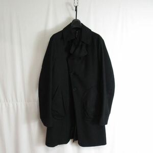 glamb カシミヤ ウール デザイン ロングコート アウター ジャケット 2 Mサイズ グラム ブラック メンズ カシミア 高品質 ブラック 黒