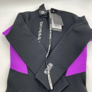 【タグ付き】DIVE＆SAIL ウェットスーツ　フルスーツ レディース　３XL 黒×紫/Y12156-K3