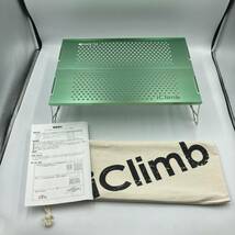 iClimb アウトドア テーブル 超軽量 折畳テーブル 天板2枚 アルミ キャンプ テーブル 耐荷重15kg 収納袋付き (S-天板2枚, Green)/Y12363-K1_画像2