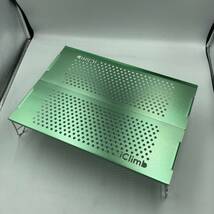 iClimb アウトドア テーブル 超軽量 折畳テーブル 天板2枚 アルミ キャンプ テーブル 耐荷重15kg 収納袋付き (S-天板2枚, Green)/Y12363-K1_画像5