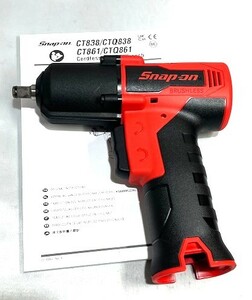 新品未使用　スナップオン snap-on　3/8　新型　コードレスインパクト　CT861 赤 snapon