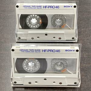 0704T ソニー HF-PRO 46分 ノーマル 2本 カセットテープ/Two SONY 46 Type I Normal Position Audio Cassette