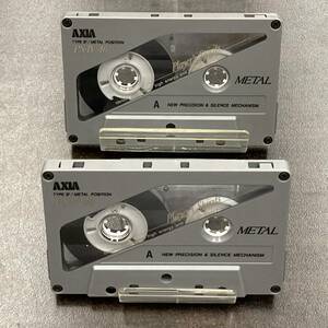 0735BT アクシア PS-IV 46分 メタル 2本 カセットテープ/Two AXIA 46 Type IV Metal Position Audio Cassette