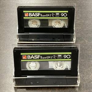 0757T BASF Super LH I 90分 ノーマル 2本 カセットテープ/Two BASF 90 Type I Normal Position Audio Cassette
