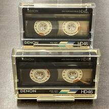 0765T DENON HD 46分 ハイポジ 2本 カセットテープ/Two DENON 46 Type II High Position Audio Cassette_画像3