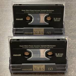 0777T マクセル XLII-S 60分 ハイポジ 2本 カセットテープ/Two Maxell 60 Type II High Position Audio Cassette